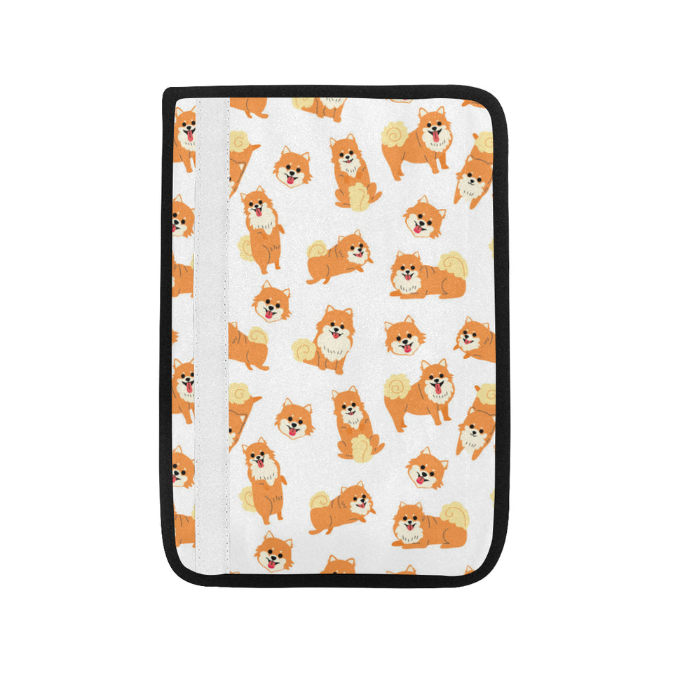 Brown pomeranian pattern Car Seat Belt Cover