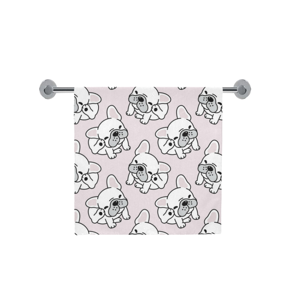 Cute french bulldog pattern Bath Towel
