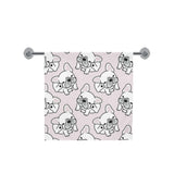 Cute french bulldog pattern Bath Towel