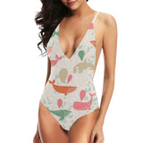 Cute whale pattern Women's One-Piece Swimsuit