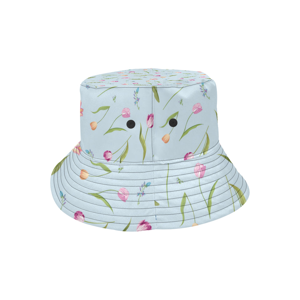 Watercolor Tulips pattern Unisex Bucket Hat