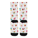 Cake cupcake design pattern Crew Socks