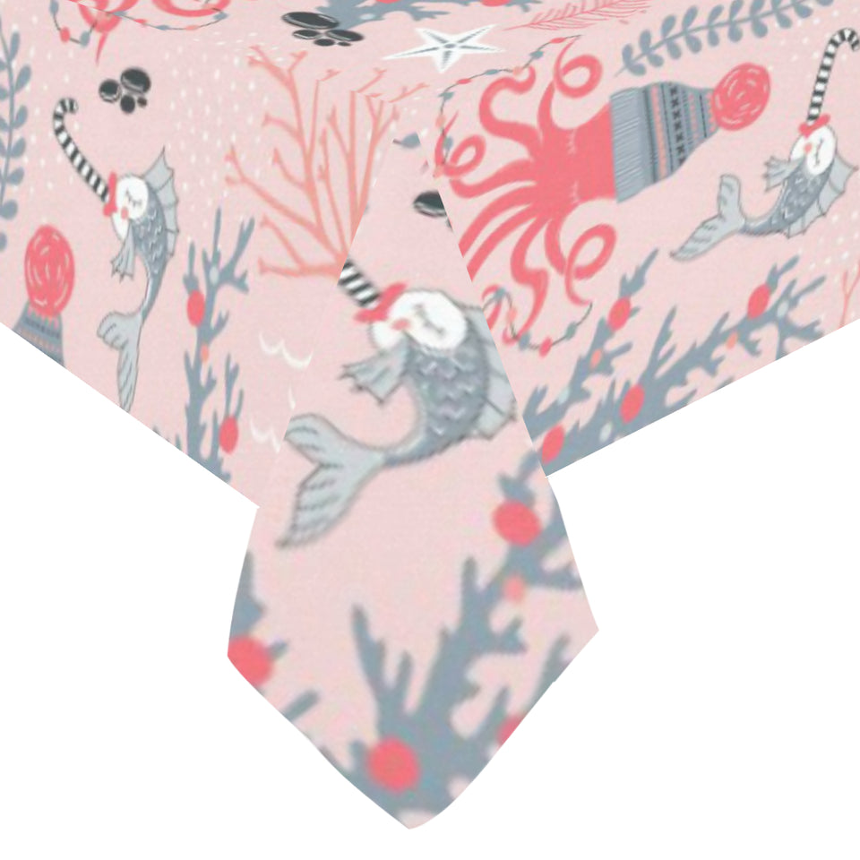 Octopus winter hat garland Fish candy Seaweed Cora Tablecloth