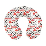 Red mushroom dot pattern U-Shaped Travel Neck Pillow