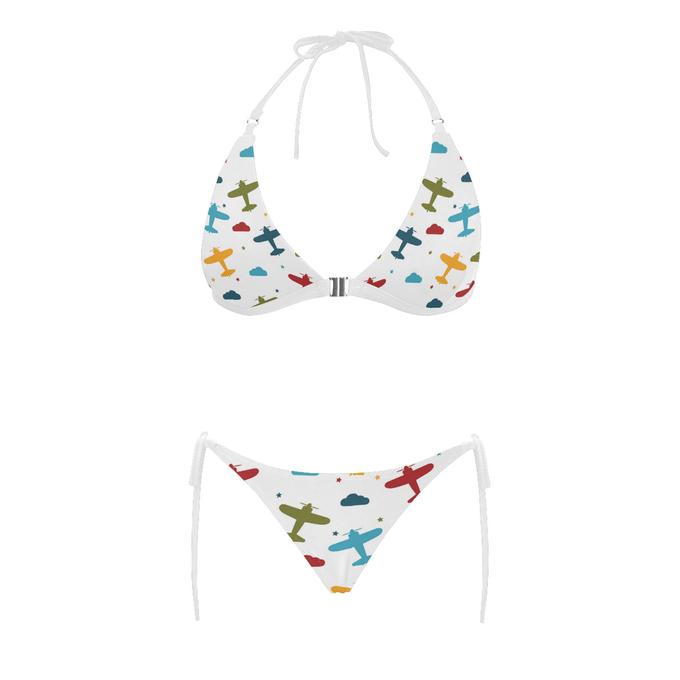 Airplane star cloud colorful Sexy Bikinis Two-Piece Swimsuits