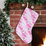 Pink flamingo flower pattern Christmas Stocking