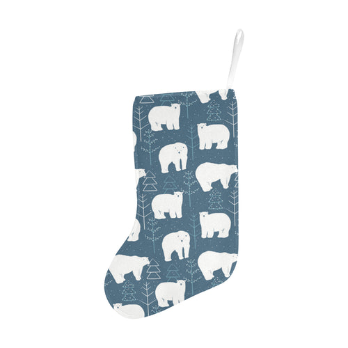 polar bear mother her child pattern Christmas Stocking