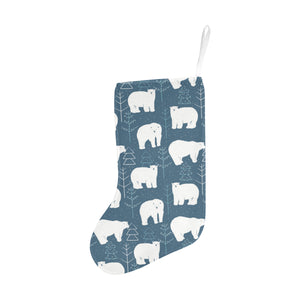 polar bear mother her child pattern Christmas Stocking