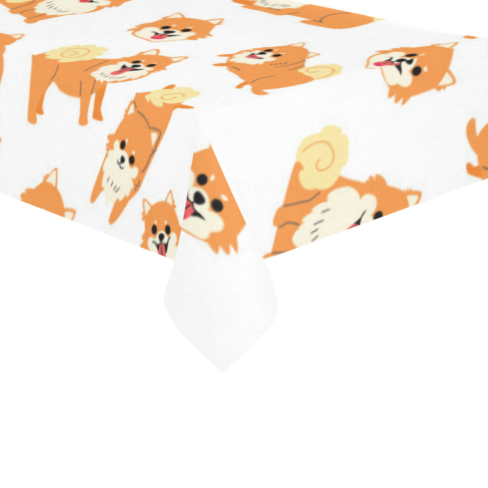 Brown pomeranian pattern Tablecloth