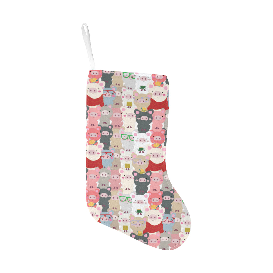 Pig Pattern Print Design 02 Christmas Stocking