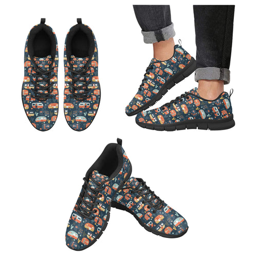 Camper Van Pattern Print Design 05 Men's Breathable Sneakers ( Model 055)