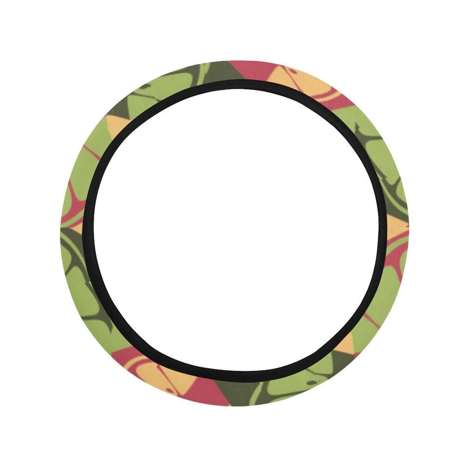 Cool Geometric lime pattern Car Steering Wheel Cover