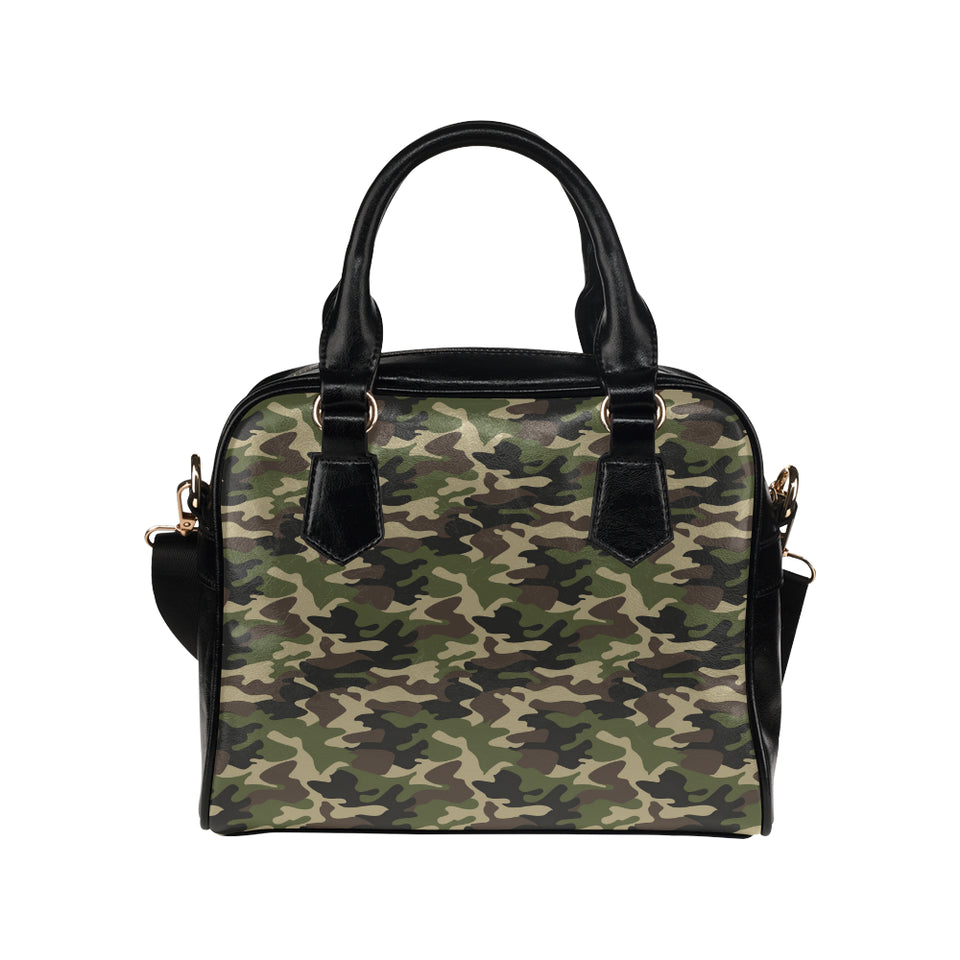 Dark Green camouflage pattern Shoulder Handbag