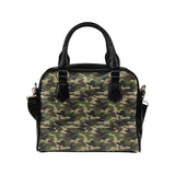 Dark Green camouflage pattern Shoulder Handbag