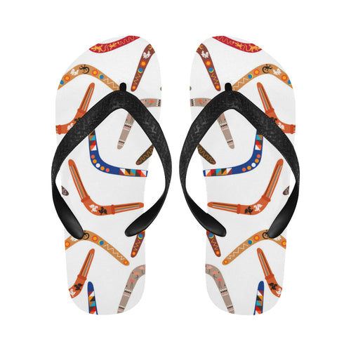 Boomerang Australian aboriginal ornament pattern Unisex Flip Flops
