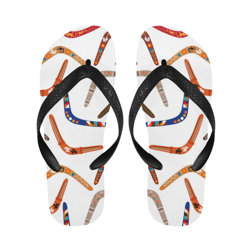 Boomerang Australian aboriginal ornament pattern Unisex Flip Flops