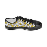 Beer design pattern Kids' Boys' Girls' Low Top Canvas Shoes Black