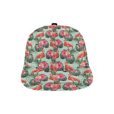 Beautiful flamingo tropical palm leaves hibiscus p All Over Print Snapback Cap