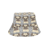 Happy pug pattern Unisex Bucket Hat