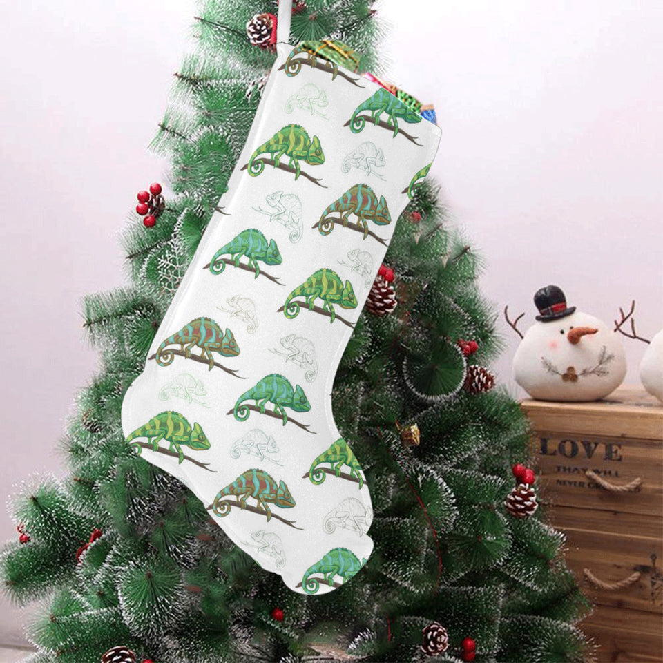 Chameleon lizard pattern Christmas Stocking