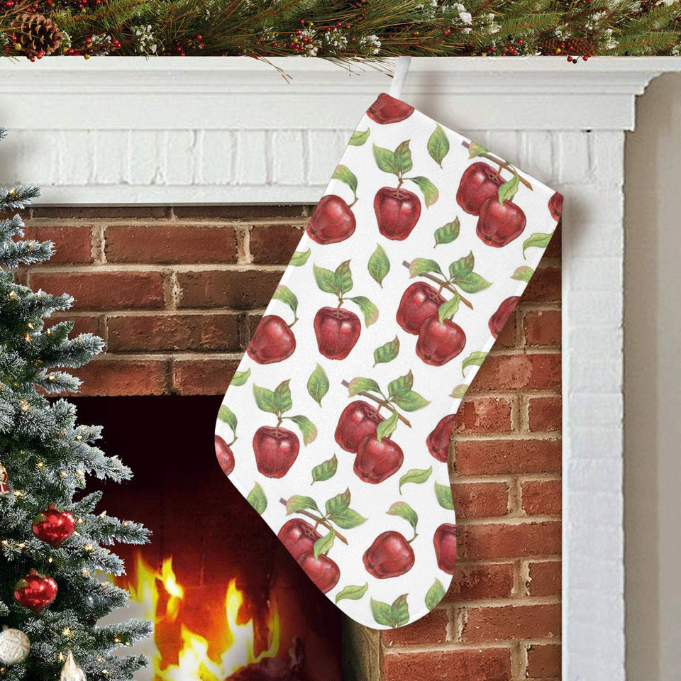 Red apples pattern Christmas Stocking
