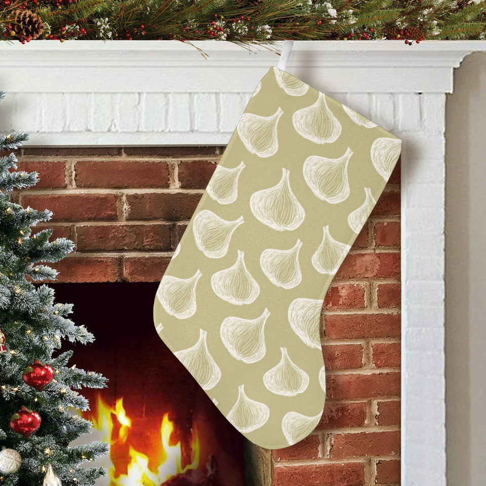 Garlic design pattern Christmas Stocking