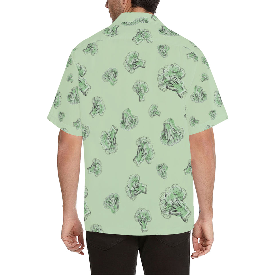 broccoli sketch pattern Men's All Over Print Hawaiian Shirt