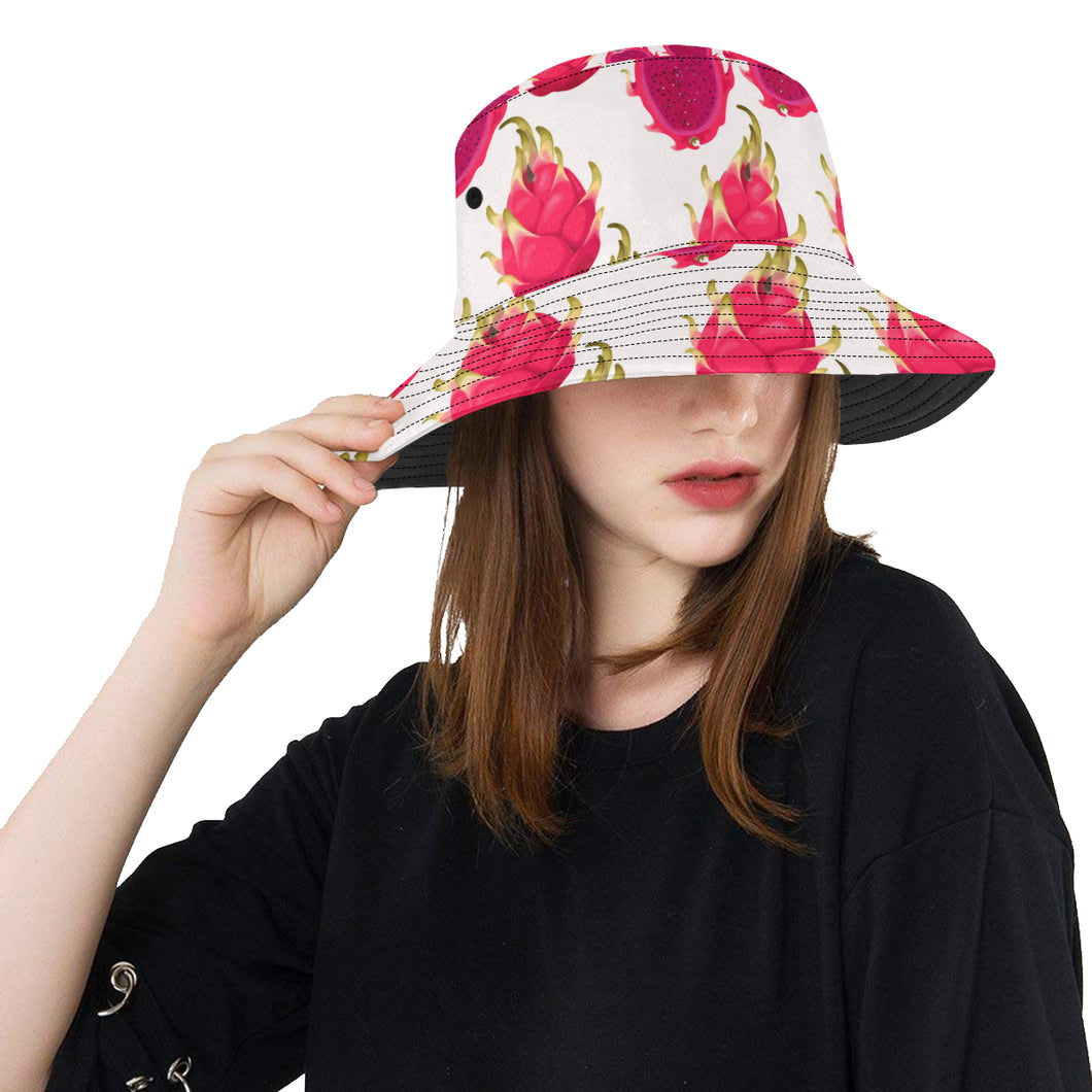 dragon fruits design pattern Unisex Bucket Hat