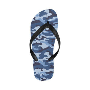 Blue camouflage pattern Unisex Flip Flops