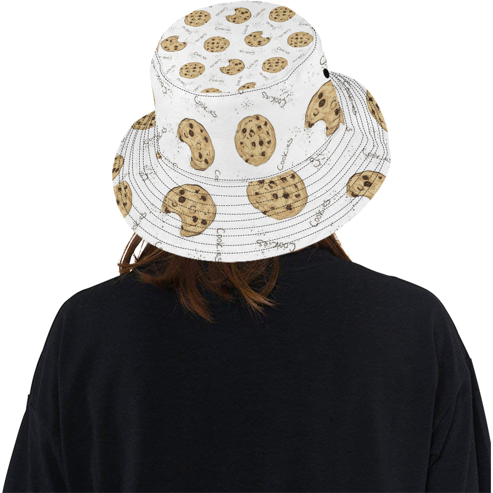 Sketch style cookie pattern Unisex Bucket Hat
