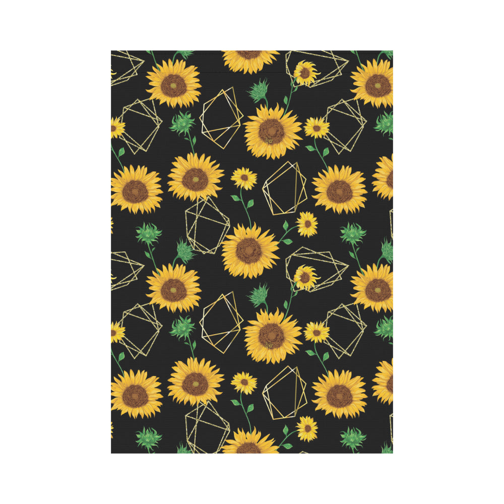 sunflower golden polygonal shapes House Flag Garden Flag