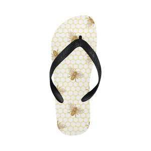 Bee honeycomb seamless design pattern Unisex Flip Flops