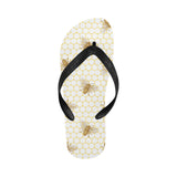 Bee honeycomb seamless design pattern Unisex Flip Flops