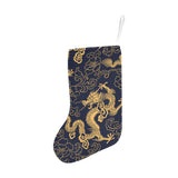 Gold dragon pattern Christmas Stocking