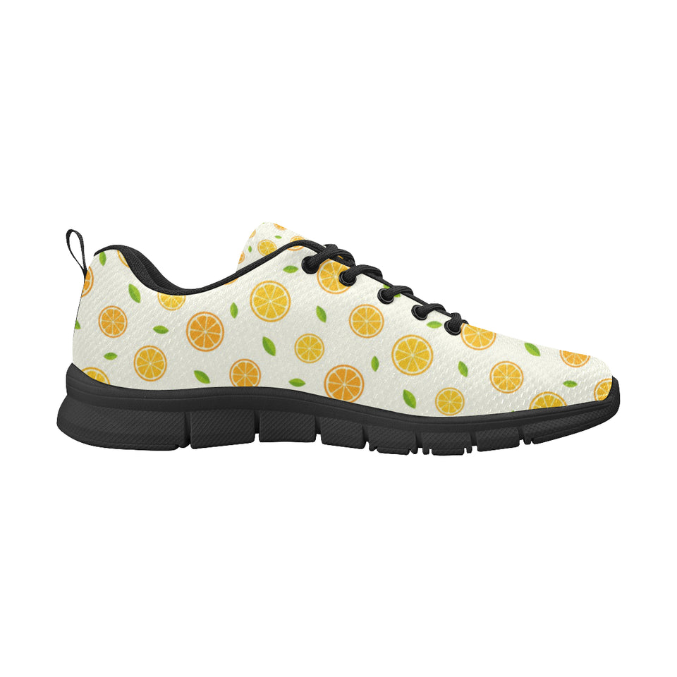 oranges leaves pattern Men's Sneaker Shoes