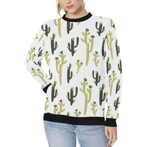 Cute cactus pattern Women's Crew Neck Sweatshirt