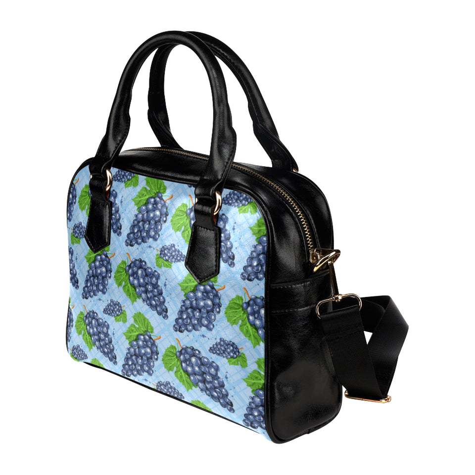 Watercolor grape pattern Shoulder Handbag