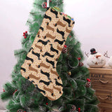 Dachshund floral background Christmas Stocking