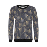 Gold ginkgo leaves Women's Crew Neck Sweatshirt