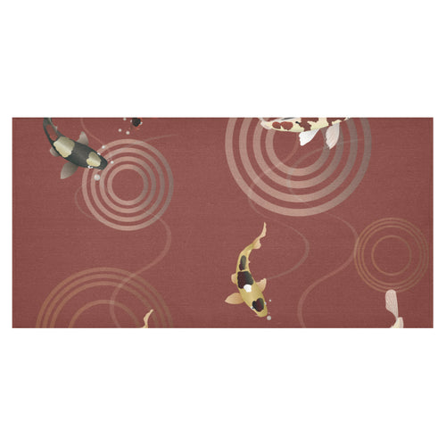 Fancy Carp red background Tablecloth