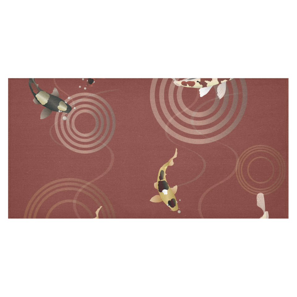 Fancy Carp red background Tablecloth