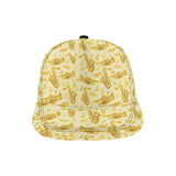 Saxophone cornet pattern yellow background All Over Print Snapback Cap