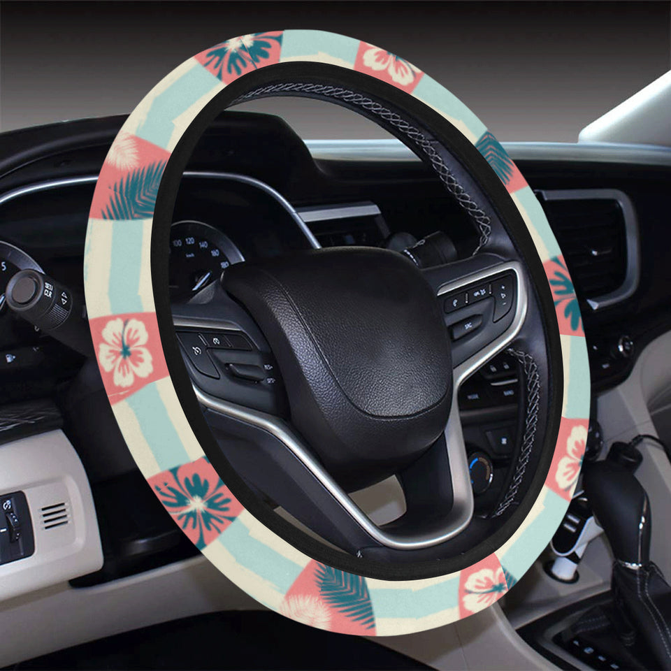 Surfboard Pattern Print Design 02 Car Steering Wheel Cover