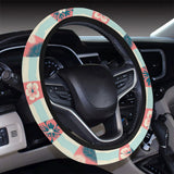 Surfboard Pattern Print Design 02 Car Steering Wheel Cover