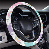 colorful unicorn rainbow heart pattern Car Steering Wheel Cover