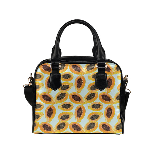 Watercolor papaya pattern Shoulder Handbag