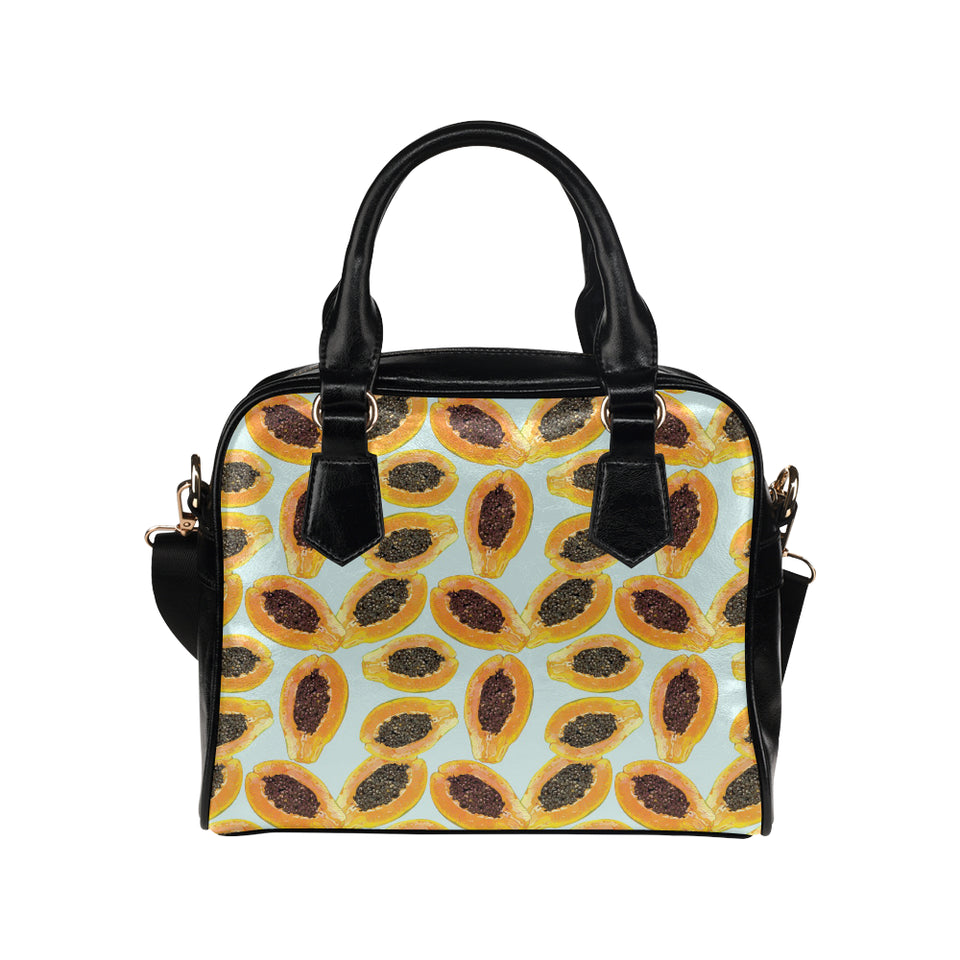 Watercolor papaya pattern Shoulder Handbag