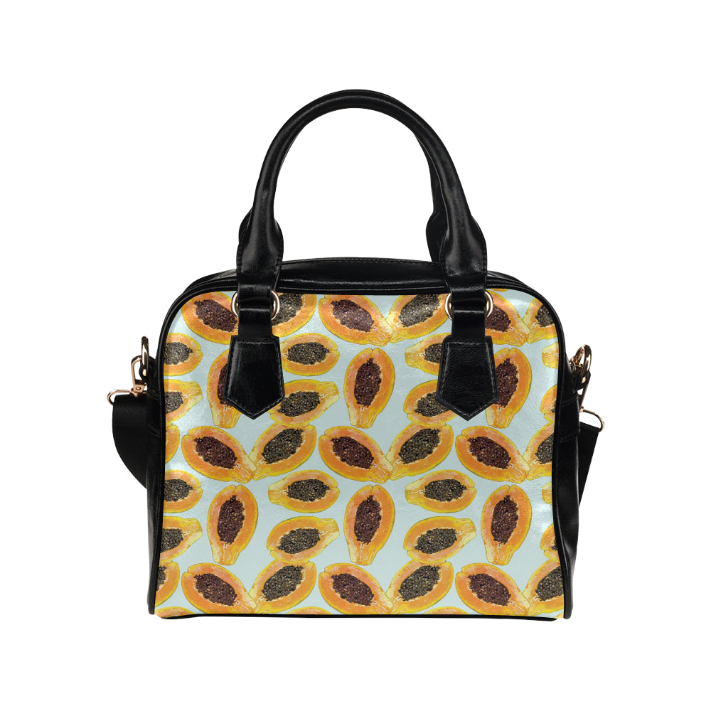 Watercolor papaya pattern Shoulder Handbag