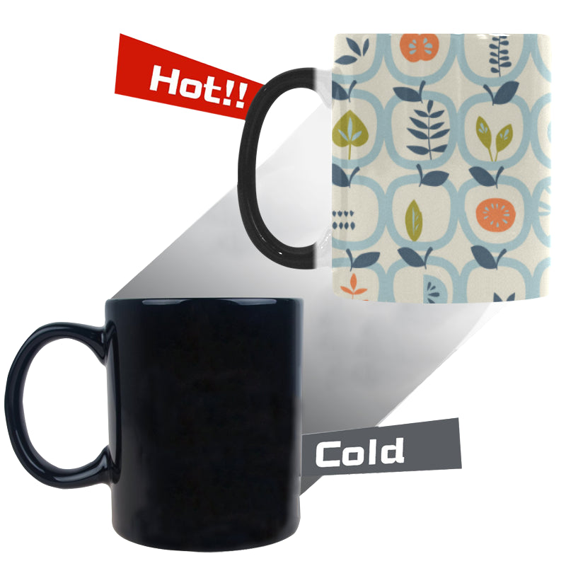 apples leaves pattern Morphing Mug Heat Changing Mug