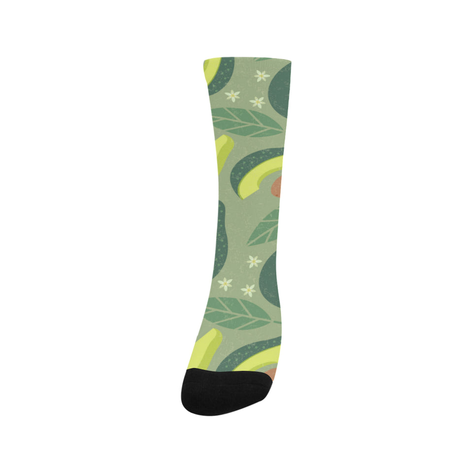 Avocado pattern Crew Socks